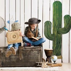 6-Ft Desert Saguaro Cactus Cardstpck Cut-Out Southwestern Party Wall Decor #452