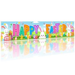 Happy Easter Banners, Outdoor/Indoor Decorations, 118′ x 20′, Easter Theme Pa…