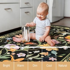 2×6 Runner Rug for Hallways Non Slip, Washable 2′ x 6′ (Rectangular), Black