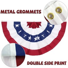 4 Pack 3×6 Feet 250th Anniversary Large American Flags Patriotic Bunting Star…