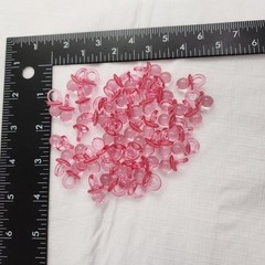 Pacifier Baby Shower Decorations Plastic Small Pink 45 Pieces