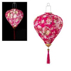 Floral Hanging Lantern Cloth Lantern Chinese New Year Festival Outdoor Decor