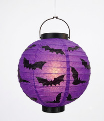 Halloween LED Paper Lantern Hanging Party Decoration Bat Ghost Pumpkin Random