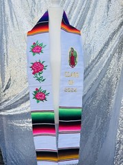 Floral Embroidered Stole Class Of 2024 Graduation Sash 2024