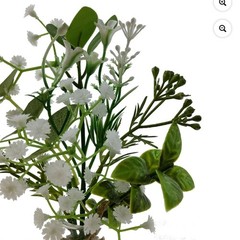 9in Indoor Gardenia White Artificial Floral Arrangement Glass Vase Centerpiece