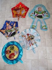 5 Mylar FOIL BALLOONS – TOY STORY, Buzz Lightyear, Woody – 17″ up to 26.5″