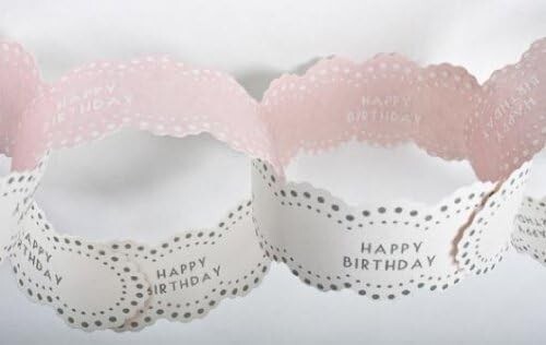 PINK HAPPY BIRTHDAY PAPER CHAIN BY EAST OF INDIA
