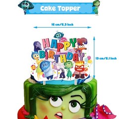 Inside Out Birthday Party Supplies Set Balloon Banner Cake Toppers US Stock