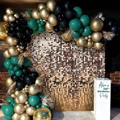 30pcs Shimmer Wall Backdrop Square Glitter Sequin Panels Wedding Birthday Decor