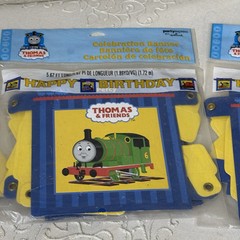 Thomas & Friends Happy Birthday Party Banner 5.67 Ft Long Hallmark NEW 3 Lot