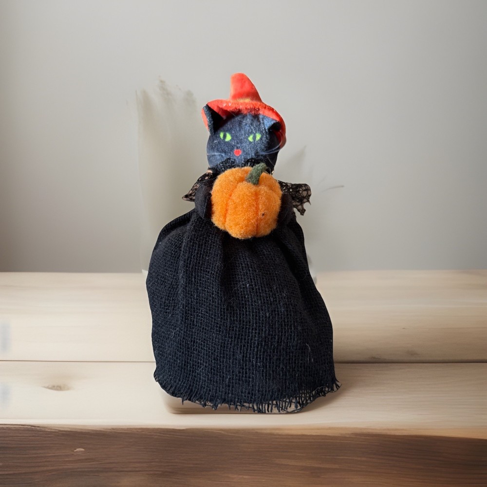black cat Plush Figure Halloween Party Decoration cute spooky season