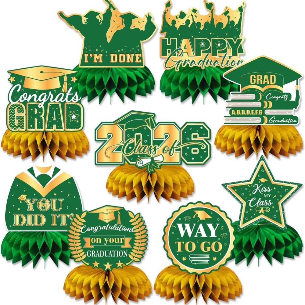 Graduation Table Decorations Class of 2026, 9Pcs Graduation Centerpieces for …