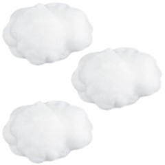3PC Large White 3D Cloud Hanging Decorations – DIY Room Decor for Weddings & Par
