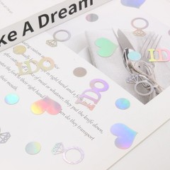 160 PCS Iridescent I Do Engagement Wedding Confetti Bridal Shower Decoration