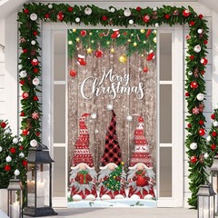 Christmas Door Cover Decorations Merry Christmas Front Door Cover