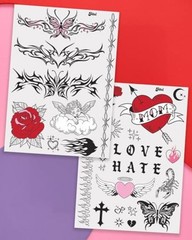Realistic Temporary Tattoos – 28 Styles – Fake Tat, Bachelorette Favors
