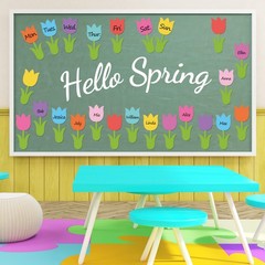 45 PCS Spring Tulip Floral Paper Cutouts 100 Glue Points DIY Craft Decor