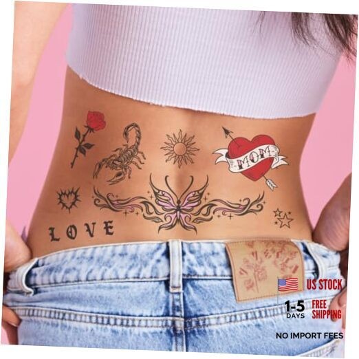 Realistic Temporary Tattoos – 28 Styles – Fake Tat, Bachelorette Favors