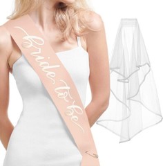 Bridal Shower Rose Gold Party Kit banner curtain balloon plate cup napkin straws