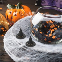 12× Mini Plastic Witch Hat Wizard Hats Props for Halloween Party Favors DIY USA