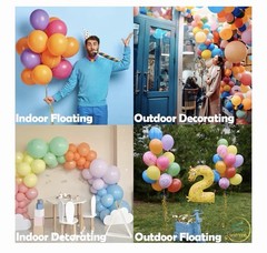 AFTERLOON Biodegradable Balloons 115pcs Pearl Ivory Sizes 5/10/12/18 Inch Arch