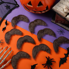 12 Pcs Fake Mustaches Handlebar Self Adhesive Stick on Mustache