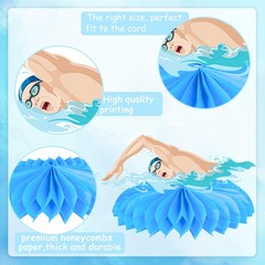 Swimming Party Honeycomb Centerpieces Summer Pool Table Decor Supplies