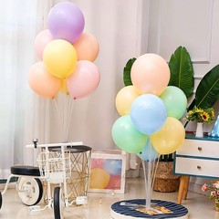 IANFAN 30 Pcs Balloon Sticks, Plastic Balloon Sticks with Bases Balloon Holde…