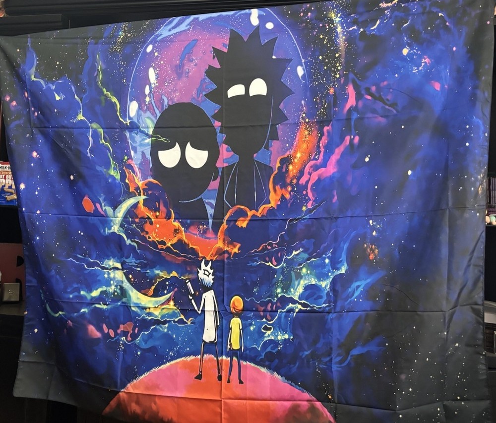 Rick And Morty Themed 130×150” Backdrop Party Banner
