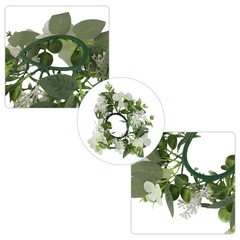 Decorative Candle Ring with Hydrangea Design for Table Centerpieces