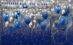 Royal Blue Glitter Backdrop for Birthday Wedding Prom Graduation Photography