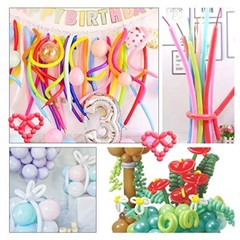 Globos largos de látex, 260Q de colores surtidos, globos largos mágicos