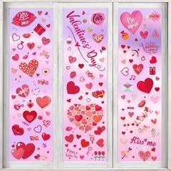 Valentine’s Day Window Clings PVC Stickers Valentine Hearts-Shape Heart