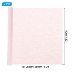 8.2ft Crepe Paper Roll, 2 Roll 20″ Width Paper Streamer Sheet, Champagne
