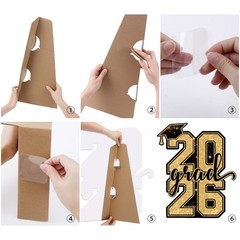 2026 Graduation Candy Buffet Decor – Black Gold Signs & Food Labels Set for Part