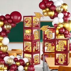 Graduation Decorations Class of 5 inches x 12 x 18 inches, Wine Red