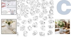 Crystal Clear 150PCS Fake Diamonds – Ideal for Vase Stabilizing & Table Scatter