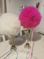 Medium  hand made pretty tulle pom pom (choose your colour)