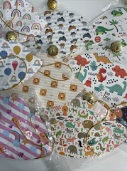Assorted Children’s Birthday Party Supplies Various Cone Hats, balloons, garland