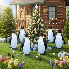 Pcs 20.5″ Penguin Birthday Decorations, Inflatable Cute Standing Penguins 6