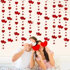 52Ft Valentines Day Party Decorations Red Heart 4 Count (Pack of 1),