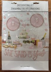 “She Said Yes» Buffet Table Decorating Kit for Engagement Party, Bridal Shower