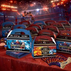 24 PCS Wrestling Party Favor Boxes with Thank You Tags – Boxing Theme Gift Bags