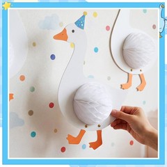 11 Pcs Silly Goose Hanging Decor Silly Goose Party Decorations Pom Poms Flowe…