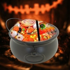 Oversized Witches Candy Kettle 12″ Halloween Party Large Cauldron for Treats