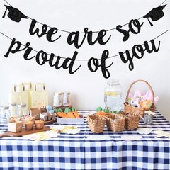 2026 Graduation Banners Party Decorations, Black 1 Count (Pack of 1),