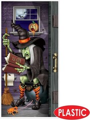 Witch Restroom Door Cover Party Accessory (1 Count) – Halloween Decorations NEW