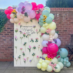 154-Piece Pastel Wildflower Balloon Arch Kit for Party Decorations