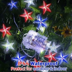 Independence Day Decor: 16FT Remote-Controlled LED Lights with Timer – 50 LEDs