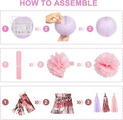 Decoraciones de cumpleaños moradas para mujeres y niñas NUEVO